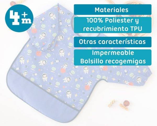 Babero impermeable con mangas