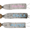 Cadena de chupete de tela personalizada con nombre del bebé