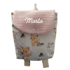 Mochila infantil personalizada hecha a mano con nombre