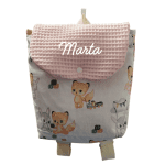 Mochila infantil personalizada hecha a mano con nombre