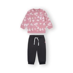 Conjunto 2 piezas Corazones Fucsia