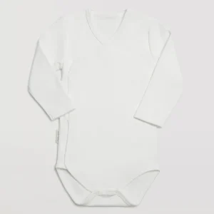 Body bebé básico manga larga cruzado