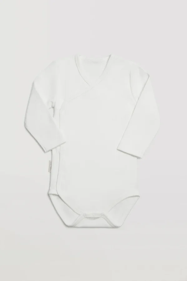 Body bebé básico manga larga cruzado