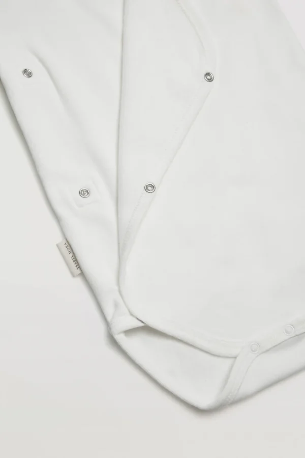 Body bebé básico manga larga cruzado