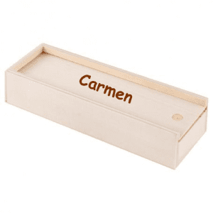 Dominó infantil de madera con caja personalizada para niños