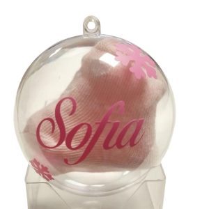 Bolas de navidad con calcetines