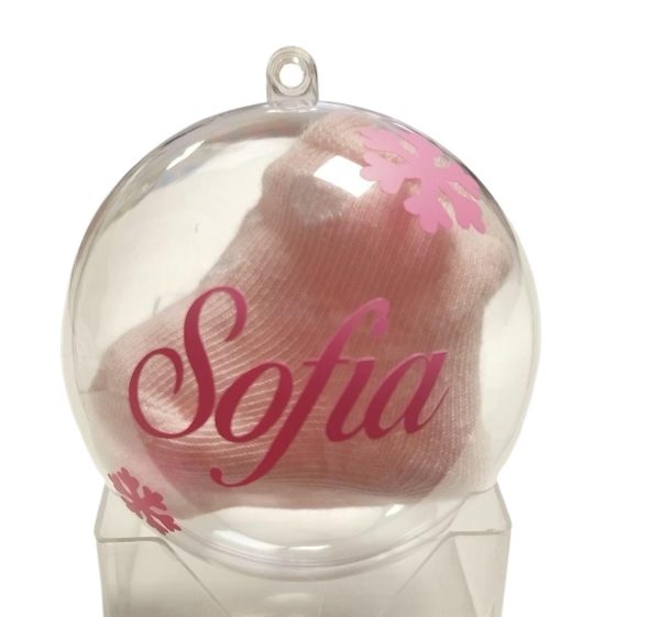 Bolas de navidad con calcetines