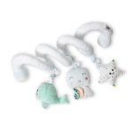 Espiral de actividades para bebé con juguetes colgantes y texturas sensoriales