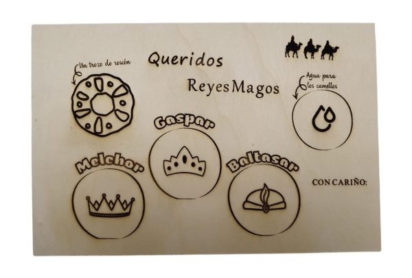 Bandeja de Navidad personalizada con nombres para la Noche de Reyes Magos