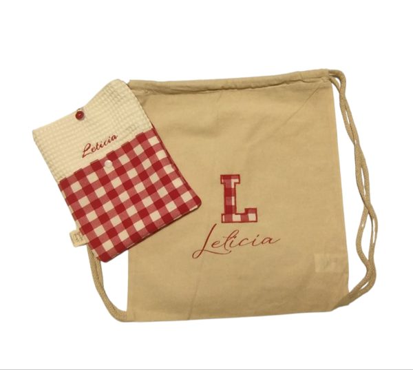 Caja regalo para profesora con mochila y portadocumentos a juego