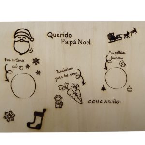 Bandeja de Navidad personalizada con diseño de Papá Noel