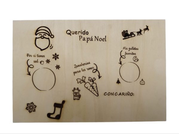 Bandeja de Navidad personalizada con diseño de Papá Noel