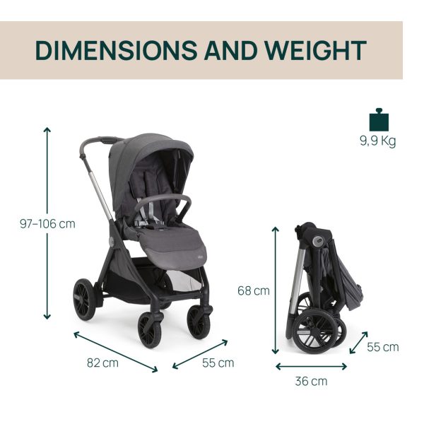 Silla de paseo Bellagio ligera y compacta, ideal para paseos urbanos