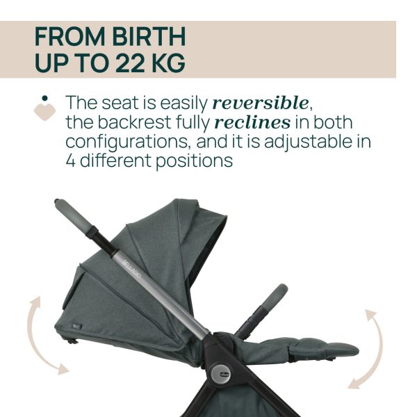 Silla de paseo Bellagio ligera y compacta, ideal para paseos urbanos