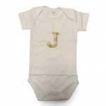 Body personalizado con inicial para bebé en algodón suave