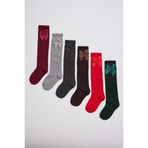 Calcetín Ysabel Mora con lazo decorativo