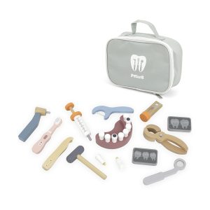 Set dentista de madera PolarB con accesorios infantiles educativos