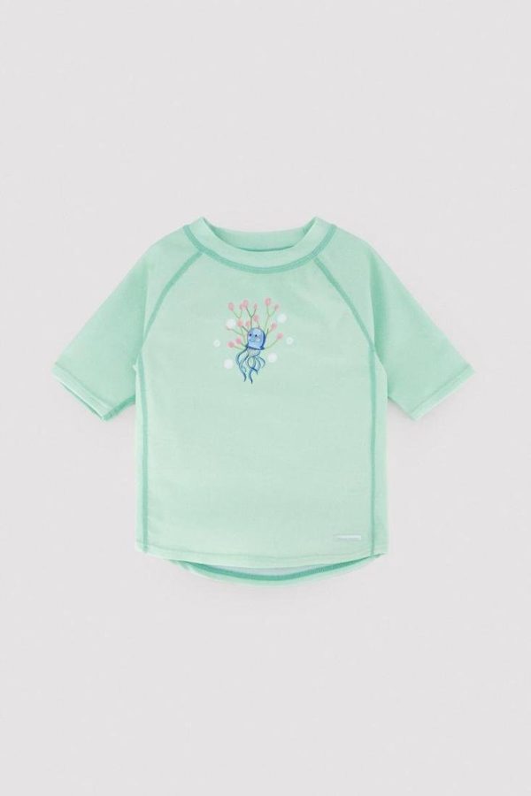 Camiseta de baño para niño con diseño de pulpo, ligera, elástica y de secado rápido