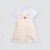 Peto de 2 piezas para bebé niño de Ysabel Mora: camiseta y pantalón a juego, confeccionado en algodón suave y transpirable, ideal para recién nacido y primeros meses